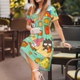 thumbnail image 2 of Lsque Sanrio Print Women's Casual Dress T-Shirt Summer Short Sleeve Scoop Neck Swing Dresses, 2 of 7