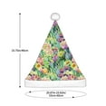 thumbnail image 3 of KLL Christmas Hats for Adults Plush Watercolor Blooming Cactus Print Santa Hat Xmas Fluffy Santa Claus Hat for Women Men, 3 of 6