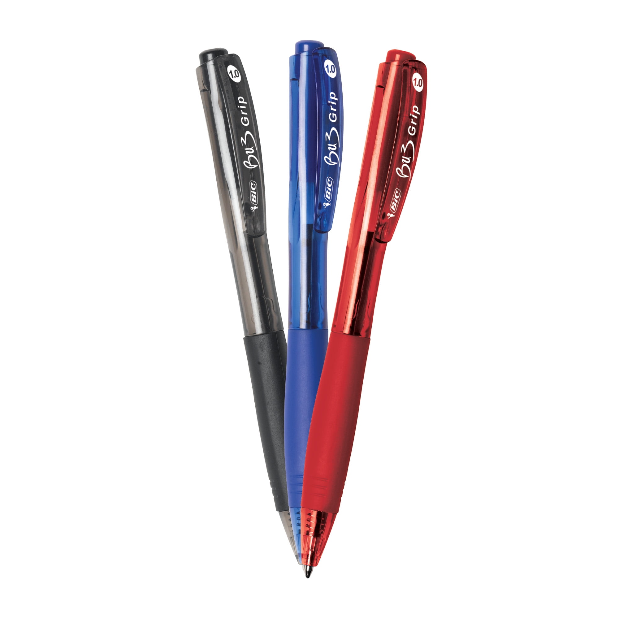 BIC 3 + 1 Retractable Ballpoint Pen/Pencil, Black/Blue/Red Ink, Gray/White  Barrel (MMLP1AST)