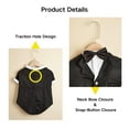 thumbnail image 2 of Harikaji Small Dog Tuxedo Suit with Bow, Dog Wedding Formal Suit with Leash Hole, Dog Festival Costume Coat Prince Gentleman Clothes for Small Medium DogsBlack S:Chest Girth 14.1",Weight 3-6LB, 2 of 4
