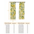 thumbnail image 6 of Yellow Lemons Blackout Curtains for Bedroom, Summer Botanical Checkered Pastoral Thermal Insulated Kitchen Drapes with Grommets, Light Blocking Window Treatment, 2 Panels 52" x 96", 6 of 7