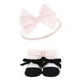 thumbnail image 4 of Hudson Baby Infant Girl Headband and Socks Giftset, Black Toile, One Size, 4 of 6