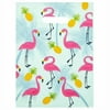 100 Pack Flamingo Merchandise Shopping Gift Bags with Handle for Retail 9x12 In