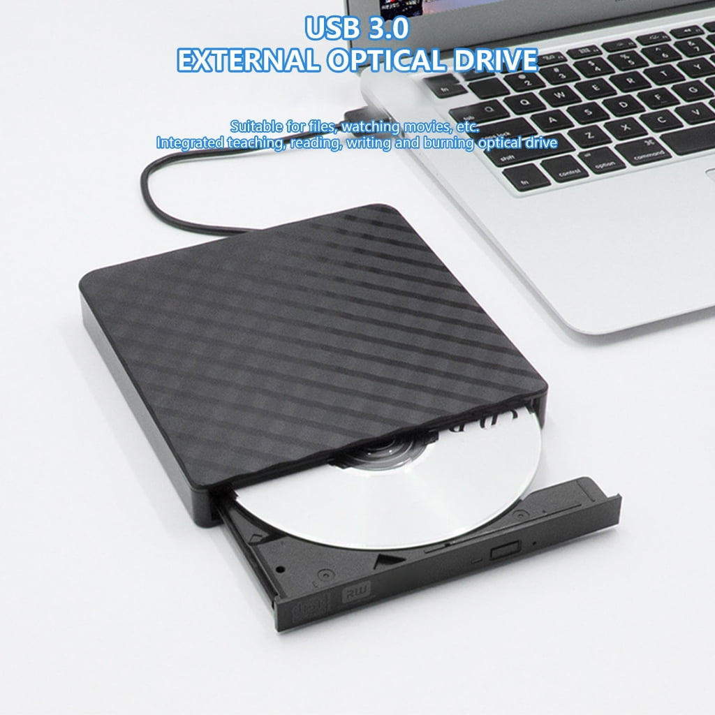 Portable External Opticaled Disk Drive Reader With USB3.0 And USB C For Laptops Thin and Easy Installlation