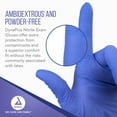 thumbnail image 3 of Dynarex DynaPlus Disposable Nitrile Exam Gloves, Powder-Free, Latex-Free, Strength & Value, Used by Professionals, Blue, Small, 1 Case - 10 Boxes of 200 Gloves, 3 of 7
