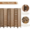 thumbnail image 3 of Room Dividers and Folding Privacy Screens, Boho 6 Panel Room Divider, 67" Room Divider Wall, Modern Room Partition, Privacy Dividers for Rooms, Bedroom, Office, Brown, 3 of 18