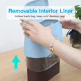 thumbnail image 4 of Mini Trash Can with Lid, Press-Type with Removable Inner Plastic Small Garbage Can Little Tiny Waste Basket Compact Covered Closable Trash Bin, Desk Countertop Office Kids Oval Rectangle, 4 of 6