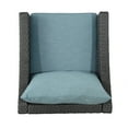 thumbnail image 4 of Gregory Outdoor Wicker Club Chairs with Cushions, Set of 2, Grey, Teal, 4 of 7