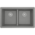 thumbnail image 6 of Karran Usa QU-810-GR Quartz Qu 32" Undermount Double Basin Quartz Composite Kitchen Sink in Grey, 6 of 7