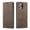 Dark Brown, variant on Casus Soft Suede Leather Cover Luxury Wallet Case for iPhone 14 Pro Max - Black