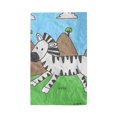 thumbnail image 2 of Zebra Graphic Hipster Zebra Animal Dobby Rug, 2 of 5