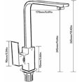 thumbnail image 5 of Kitchen mixer Square kitchen faucet with high spout - Kitchen sink mixer - Brass (black), 5 of 5