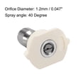 thumbnail image 2 of Uxcell 1/4 Inch Stainless Steel Flat Fan 40 Degree 1.2mm Orifice Diameter Nozzle 2 Pack, 2 of 5