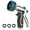 Blue, variant on Garden Hose Nozzle, Heavy Duty Metal Water Hose Nozzle with 8 Adjustable Spray Patterns, High Pressure Hand Sprayer with Flow Control for for Garden Watering, Car & Pet Washing