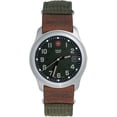 thumbnail image 1 of Crusader Brown Leather & Green Fabric Strap Green Dial Ladies Watch, 1 of 1