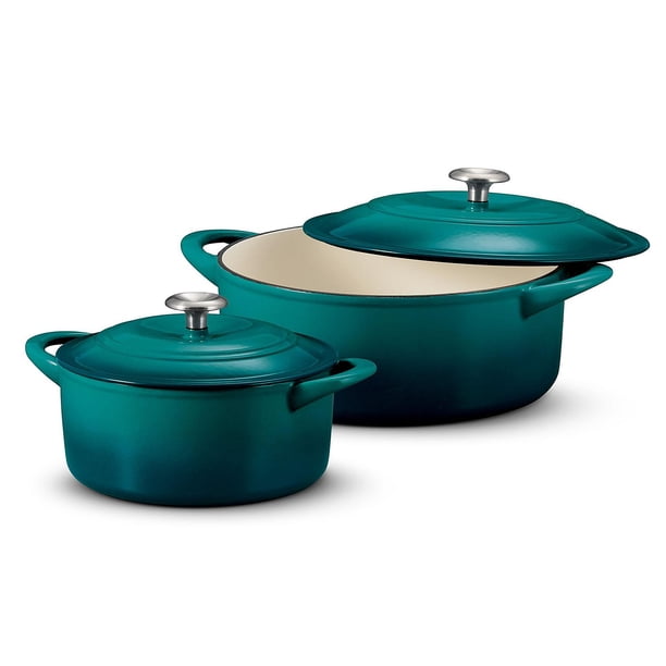 Tramontina 80131/676DS Dutch Oven 2 Pk Set Enameled Cast Iron Dutch