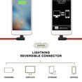 thumbnail image 2 of Compatible avec le Chargeur d'Iphone, 3 Pack de Recharge Rapide de 90 Degrés (3 Mètres, Rouge), 2 of 3