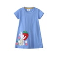 thumbnail image 3 of AJZIOJIRO Robe Décontractée pour Filles, Impression Simple, Robe d'Été pour Tout-Petits, Couleur Unie, Col Rond Adorable, 3 of 9