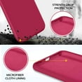 thumbnail image 4 of iPhone Xs Case, iPhone X Case, Liquid Silicone Soft Gel Rubber Slim Cover with Microfiber Cloth Lining Cushion Shockproof Full Protective Case for iPhone Xs (2018) / iPhone X (2017) 5.8 inch, Rose Red, 4 of 8