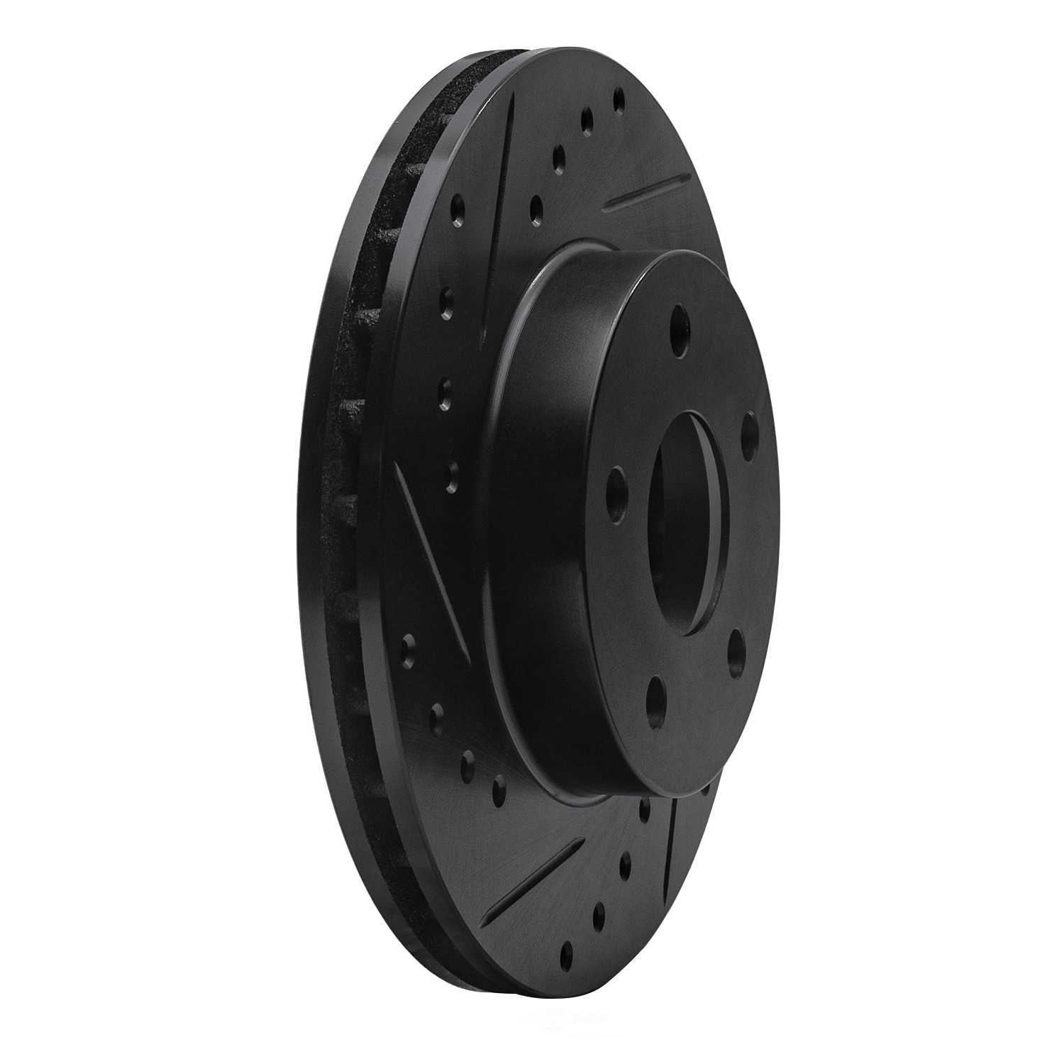 Dynamic Friction Company 633-45002L DFC Brake Rotor - Drilled And Slotted - Black