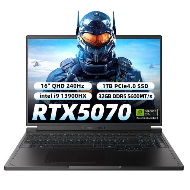 Laptop Gamer Thunderobot RS16 Intel Core I9 13900HX RTX 5070 16'' QHD 240Hz 32GB RAM 1TB SSD Negro