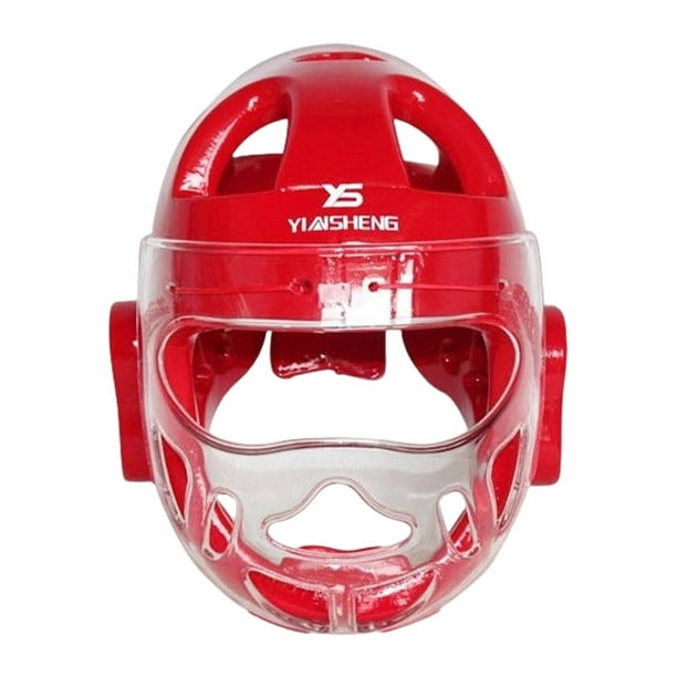 Casco de Karate Zulema Protector de Cabeza Ajustable Ventilado Rojo