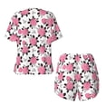 thumbnail image 6 of Rocae Rose Flowers for Two Piece Sleepwear Pajamas Sets for Women Soft Short-Sleeved Pjs with Lounge Shorts 4X-Large, 6 of 9