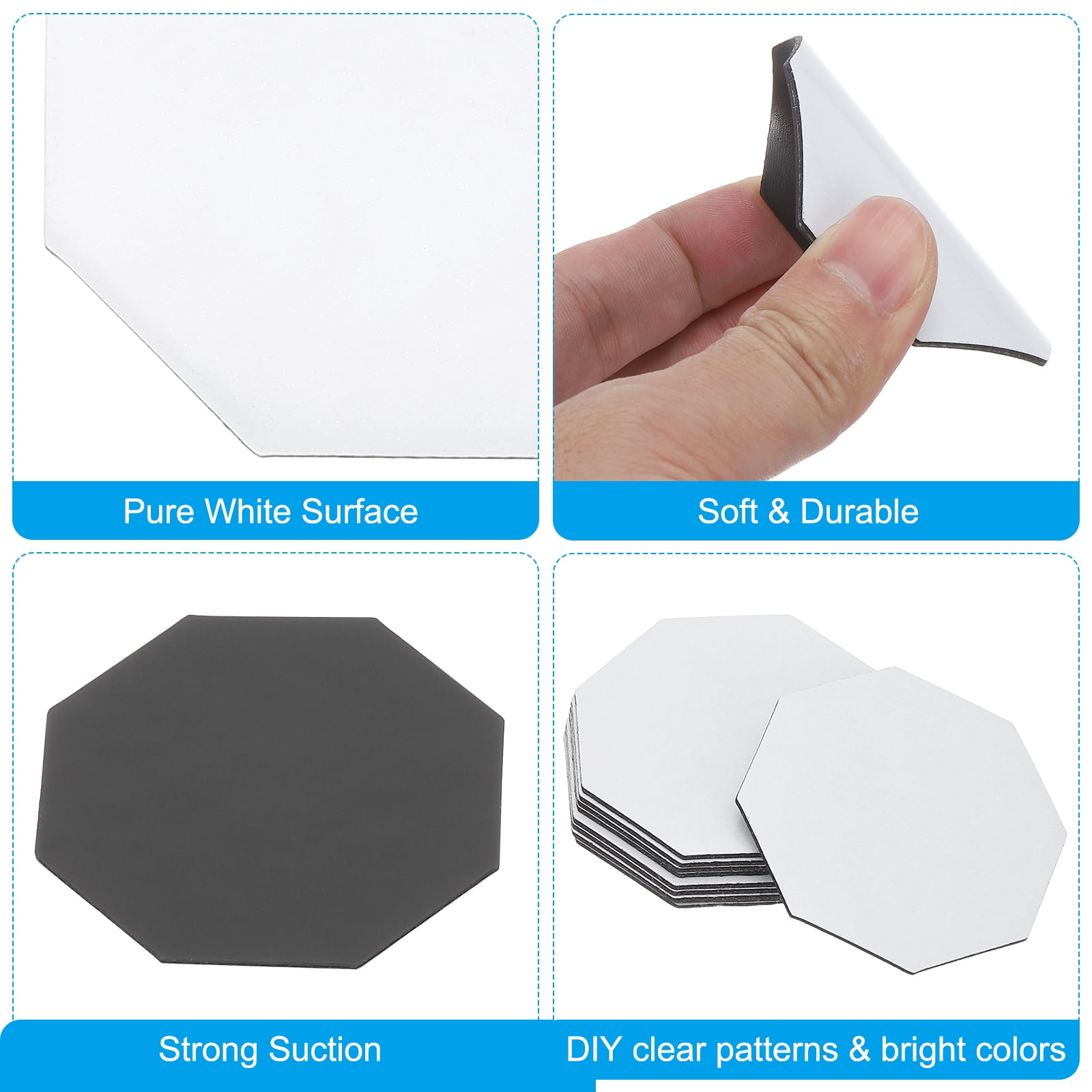 2.2x2.2 in Sublimation Magnet Blanks, 30pcs Sublimation Blanks Products Personalized Refrigerator Magnets, Octagon