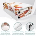 thumbnail image 4 of 3 Pieces Queen Quilt Set,Fall Thanksgiving Pumpkin Soft Bedding Sets with 1 Quilt & 2 Pillow Shams,Pastoral Orange Maple Leaves Summer Bedspread Lightweight Coverlet Comforter for All Season, 4 of 9