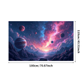 thumbnail image 2 of LUUFILx Galaxy Space Banner Backdrop Cosmic Universe Birthday Party Decorations Planet Scene Themed Background Photography Props Stars Astronomy Event Decor, 2 of 7