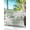 Sage, White, Green, variant on 1 Pack Outdoor Throw Pillow, Summer Palm Trees Waterproof Pillow with Insert Included, Tropical Blue Shabby Abstract Art Beach Decorative Accent Cushion Sofa Pillows for Patio Porch, 16 x 16 In