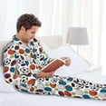 thumbnail image 6 of Salouo Color Balls Print Button-Front Long Sleeve Pajama Set for Men, Soft 2Pjs Men's Long Sleeve Sleepwear-, 6 of 7