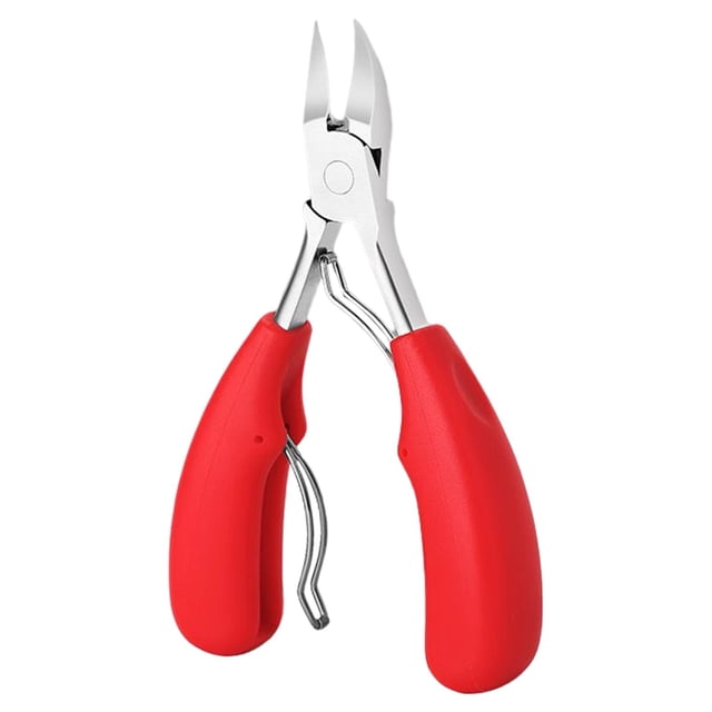 Cortaúñas de olécranon de acero inoxidable, mango antideslizante Cortaúñas con estilo para uñas de los pies gruesas, piel muerta de la cutícula de los , ROJO Sunnimix Cortaúñas Olécranon