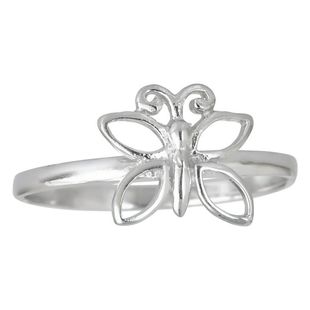 DECADENCE - Sterling Silver Butterfly Ring - Walmart.com - Walmart.com