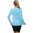 thumbnail image 3 of Weilanxin Women's UPF 50+ Sun Shirts Long Sleeve UV Protection Rash Guard Lightweight Quick Dry SPF Hiking Tops Outdoor SkyBlue S, 3 of 8