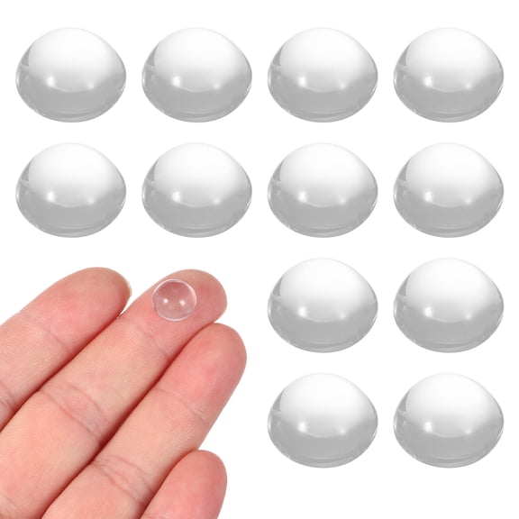 Uxcell 12 Pcs Convex Lens, 10mm OD 10mm Focal Length Magnifier Lens Optical Lenses Borosilicate Magnifying Glass Flat Convex for DIY Crafts Office Home Science LED Spotlights Flashlights