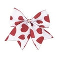 thumbnail image 5 of 12 PCS Valentine's Day Wreath Bows Red Love Heart Burlap Bows for Wreaths, Valentines Day Ribbon Bows Tree Topper Bow for Home Indoor Outdoor Decoration Wreath Ornament Supplies White, 5 of 8