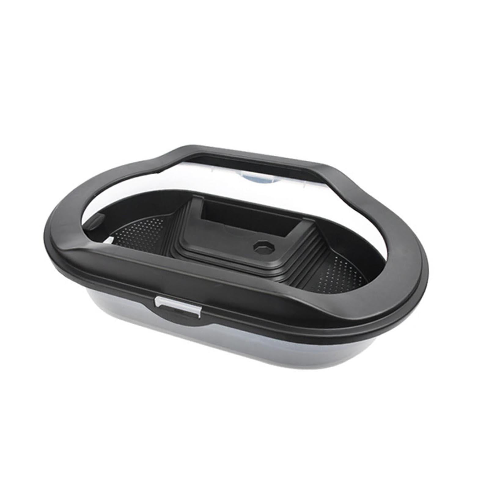 Small Turtle Tank Reptile Carrier Detachable for Snail Hermit Crabs Terrapin Black