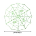 thumbnail image 3 of SLYNSHome Plastic Spider Web Hanging Ornament With Small Spiders,Green Glow In Dark Spiderweb Decor For Window Wall Porch Indoor Outdoor Fall Halloween Spooky Party Decor, 3 of 6