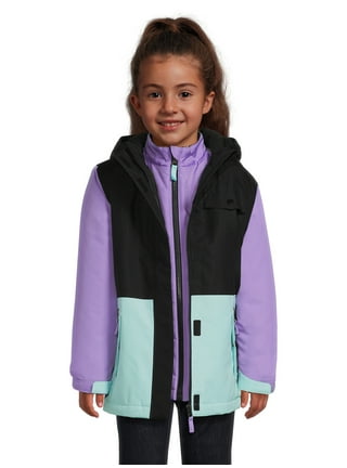 Trolls Toddler Girls’ Iridescent Puffer Jacket with Hood, Sizes 2T- 5T