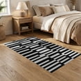 thumbnail image 2 of ODIKA 5'x7' Washable Area Rug Non-Slip, Low Pile, Stain Resistant Stripe Minimalist Sleek Horizontal Stripes Balanced Layering for Guest Room, Lounge, Apartment, 2 of 7