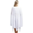 thumbnail image 2 of Aislor Women's Ancient Greek Roman Toga Cape Sleeve Asymmetrical Halloween Tunic Fancy Dress White XL, 2 of 7