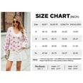 thumbnail image 2 of NAYTOAO Women Heart Print Cropped Cardigan Fall Long Sleeve V-Neck Open Front Knit Sweaters Casual Outerwear, 2 of 8