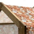 thumbnail image 5 of Orange Pet House, Old Fashioned Doodle Flora Abstract Blooming Meadow in Summer Theme, Outdoor & Indoor Portable Dog Kennel with Pillow and Cover, 5 Sizes, Sky Blue Orange Brown, by Ambesonne, 5 of 5