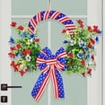 thumbnail image 3 of Hvmvliv 4th of July Wreath 40x35cm Independence Day Violet Wreath Door Basket Decoration Wreath Independence Day Decoration Outdoor 4th of July Decorations Multicolor, 3 of 7
