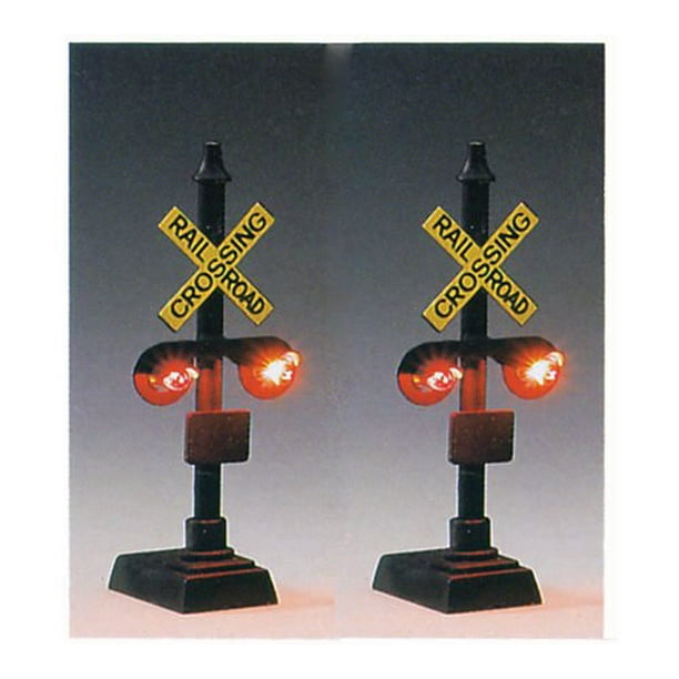 Model Power HO Scale Railroad Crossing Signal w/Relay Box