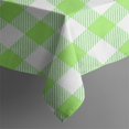 Green and White Checkered Pattern Waterproof Tablecloth, Rectangular ...