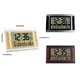 thumbnail image 3 of Kenally Reloj de pared digital LCD Número de pantalla grande Calendario Alarma Relojes de escritorio Termómetro de campana silenciosa para Artesanía Grano de madera oscura, 3 of 6