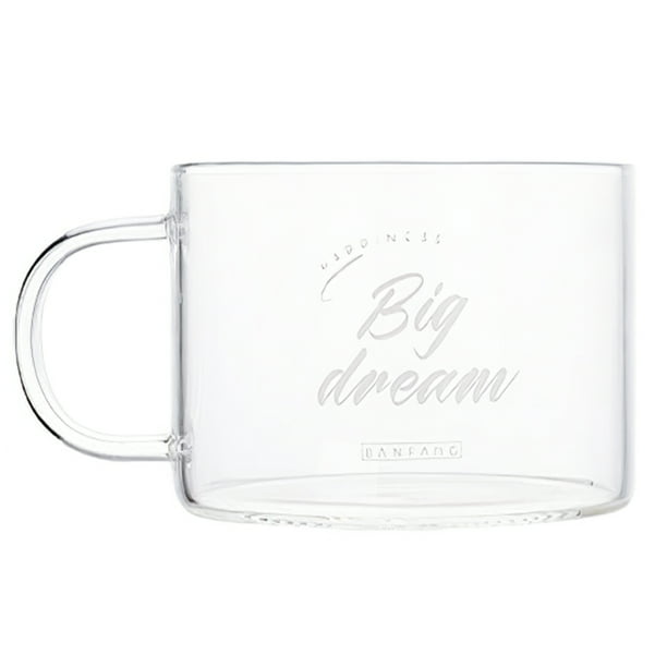 Bewildely Vaso de vidrio Carta resistente a altas temperaturas Taza de agua Exquisita taza de bebida fría Gran capacidad Taza de bebida extra fría Barra de herramientas No.2 Bewildely HA027142-02
