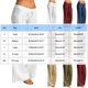 thumbnail image 4 of TaTaai Women Casual Cotton Linen Long Pants Solid Drawstring Ruched with Pockets Ladies Weekend Outdoor Vacation Wear Breathable No Fading Soft Comfortable Bottoms Gift, 4 of 6